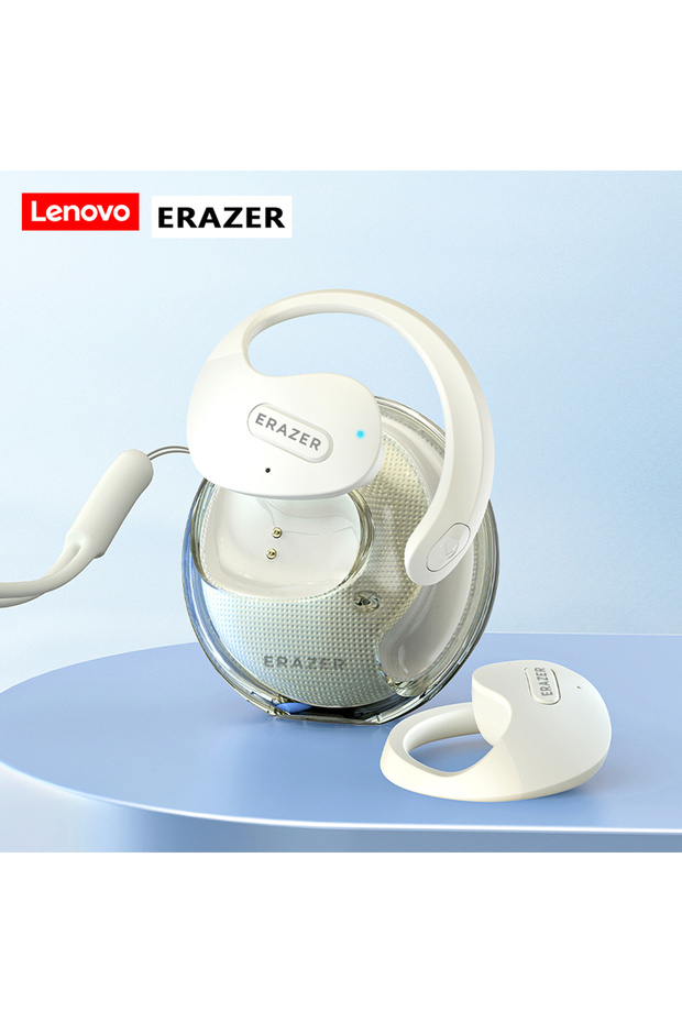 Lenovo White OWS Bluetooth Headset X15Pro Open Wireless Ear Hook Headphones Outdoor Sport Gaming Ea