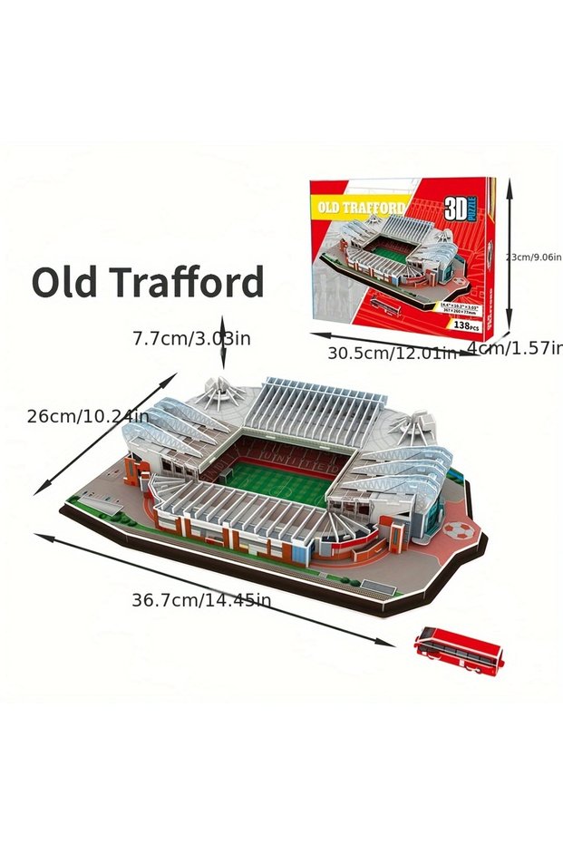 04Old Trafford A Large 3D Paper Stadium Puzzle Model for Passionate Football Fans to Fight with Your