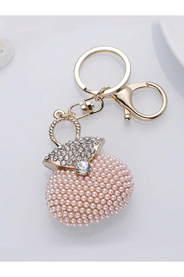 style2 Korean Pearl Beads Diamond Studded Key Chain Advanced Exquisite Bag Pendant Holiday Gifts 