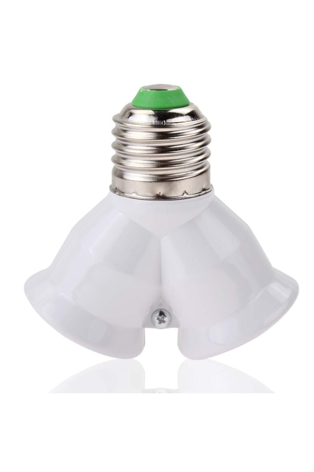 برغي E27 LED قاعدة مصباح لمبة مقبس E27 إلى 2-E27 محول مقسم ساخن