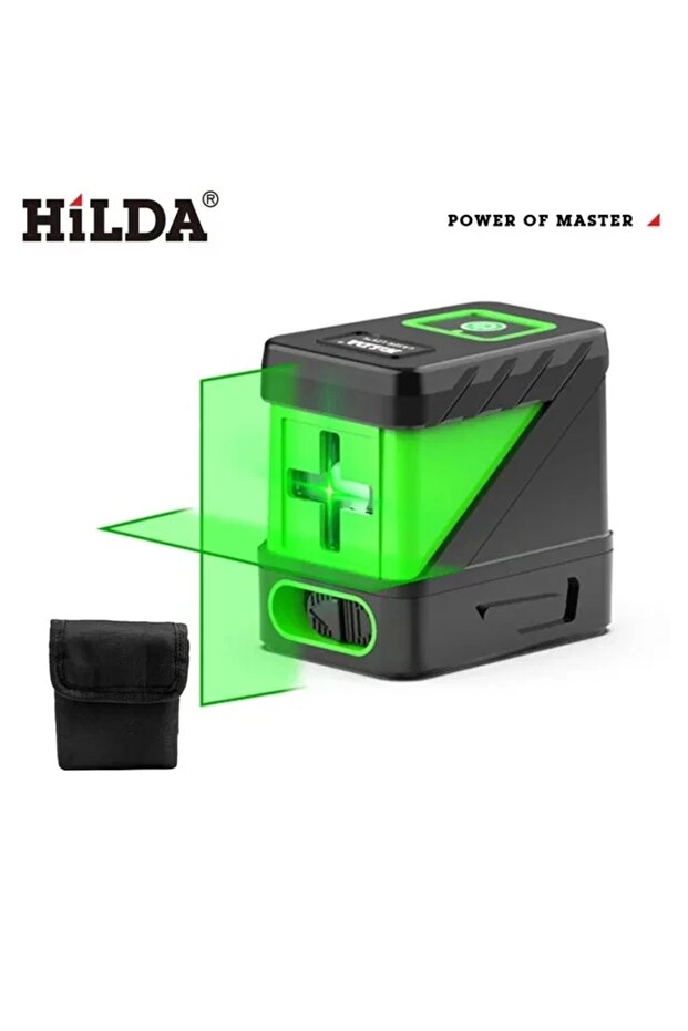 HILDA KTWLS176 HILDA 2-Line Green Laser Level 360° Self-Leveling Bright Cross Lines Compact Layout T