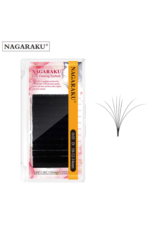 9 11 13 mm 0.03mm D NAGARAKU Eyelashes Makeup Easy Fans Wires Extension Bloom Auto Fans Eyelash mega