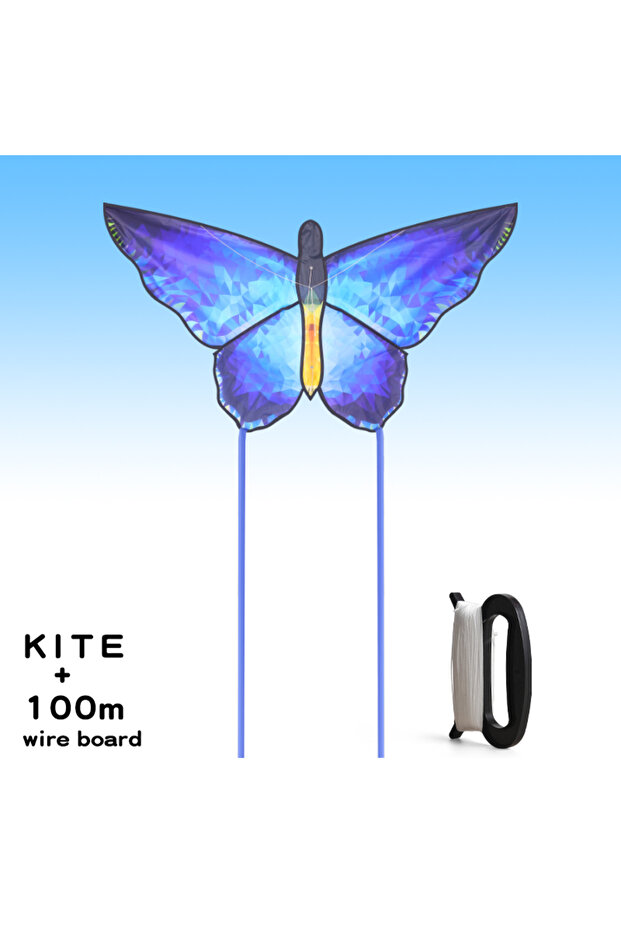 Blue Butterfly YongJian Beautiful butterfly Kites Red Crystal butterfly Kites With 100m Kite String