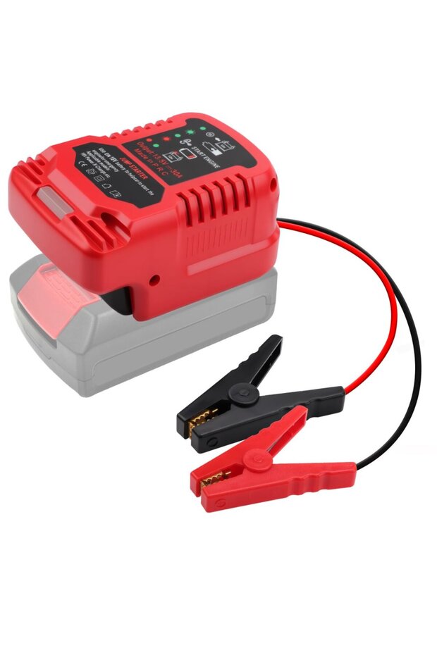 شاحن بطارية محمول للسيارة من Einhell مع كابل لـ Makita ولـ Einhell 18V-20V بطارية ليثيوم أيون