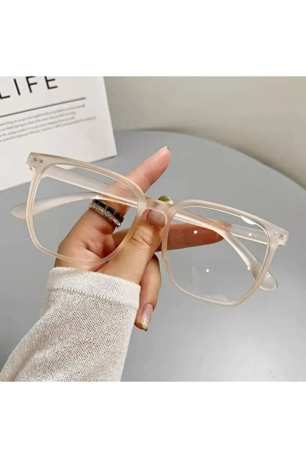 Tea Round Eyewear Transparent Computer Glasses Frame Women Men Anti Blue Light Blocking Glasses Opti