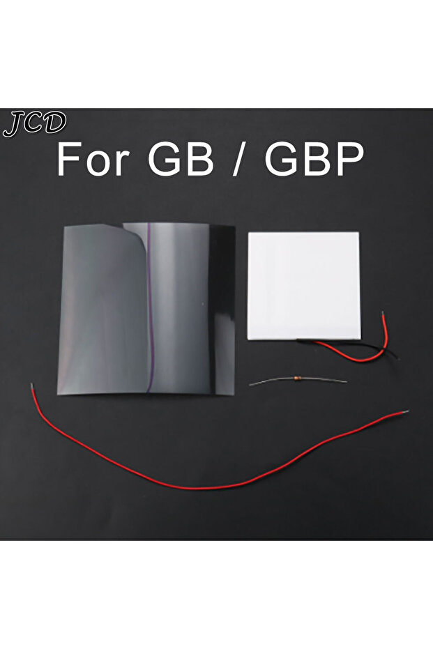 مجموعة واحدة من JCD DIY لتعديل إضاءة خلفية جهاز Gameboy DMG 001 GB GBP. تستخدم لوحة LCD بيضاء باردة لإضاءة خلفية الشاشة.