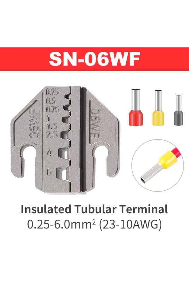 SN-06WF SN Crimping Tool Pliers Crimp Jaw Set, 4mm Slot Jaws, SN-48B/58B/68B/2546B/2549/02C/03H/06WF