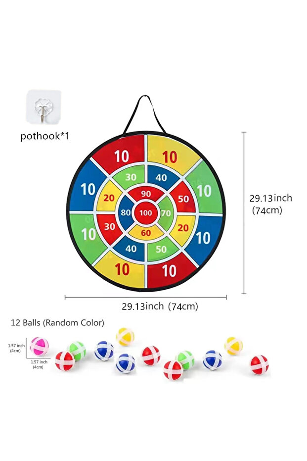 74 centimetre Children with Sticky Ball Large Dart Board Family Interactive Game Educational Arithme