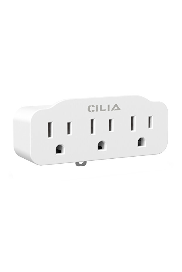 100-125V Type 12 Brown White 3-Outlet U.S. Power Strip, Plug Expander with Screw-Mount, Grounded 3-P