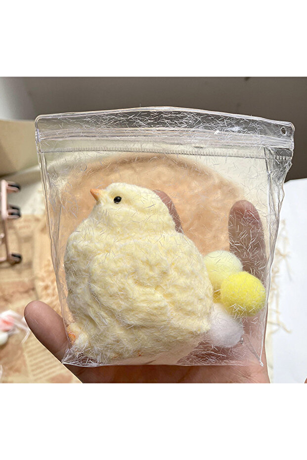 A Chicken Kawaii Handmade Toy Silicone Plush Soft Flocked Yellow Chicken Seal Birthday Gift Decompr.