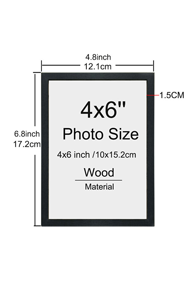 14pcs 14pcs 4x6 Inch Picture Frames, Wooden Photo Frames without Mat ,Tabletop or Wall Display for P