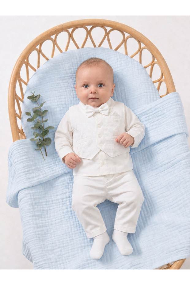 Baby Boy Vest, Shirt, Bow Tie Mevlüt Wedding Suit