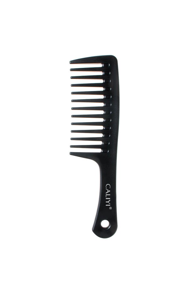 Black CALIYI Large Wide Tooth Comb Shower Smooth Hair Comb for Wet Curly Hair Durable Hair Brush Sty