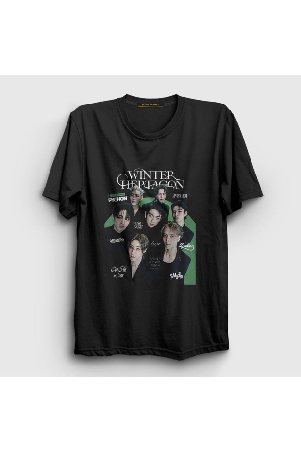 Unisex Black Winter Heptagon K-Pop Got7 T-Shirt 600113Tt