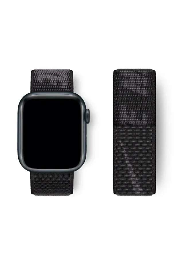 46mm for series 10 Black Nylon Strap For Apple Watch Band Ultra 2 49mm 45mm 44mm 41mm 40mm 42mm 46mm
