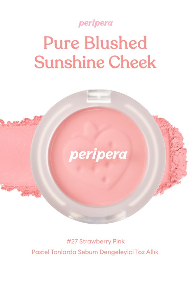 Pastel Tones Sebum Balancing Powder Blush Pure Blushed Sunshine Cheek 27 Strawberry Pink