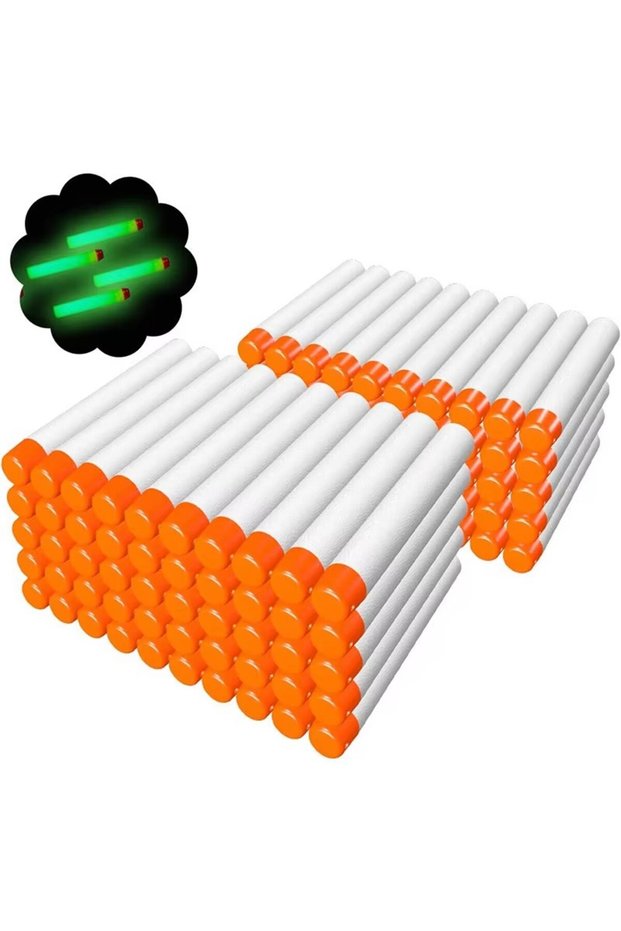 White 100PCS ZIVCONCING 100PCS Refill Darts for Nerf N-Strike Elite Modulus Glow at Dark Bullets - W
