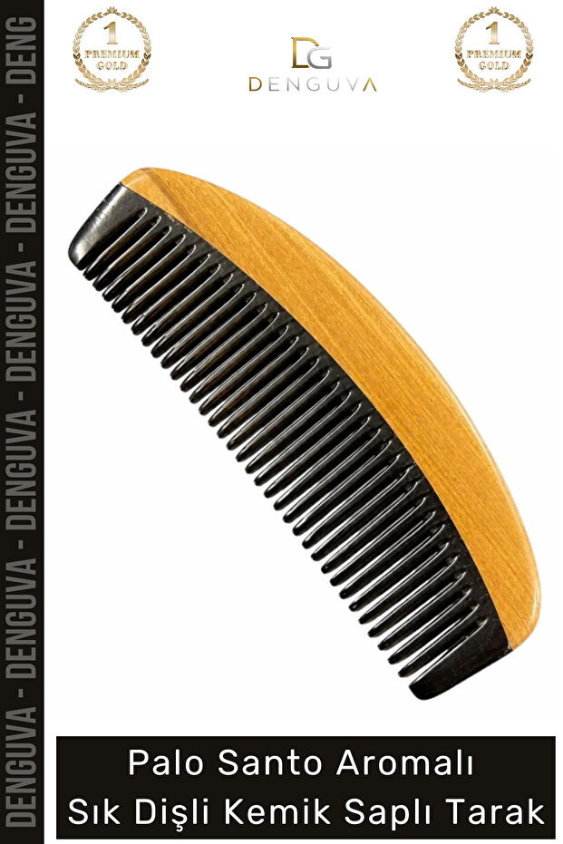 # Kemiktarak Palo Santo Flavored Antistatic Handcrafted Massage Effective Luxury Fine Toothed Natural Bone Comb