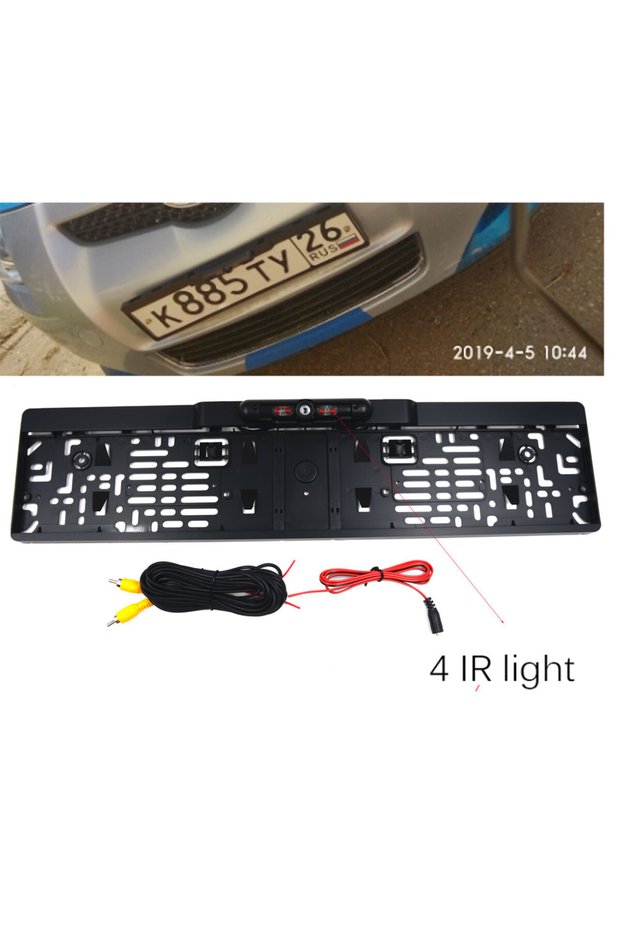 940IR 2026 Exceptional EU European License Plate Frame Camera - Waterproof Night Vision for Car Rear