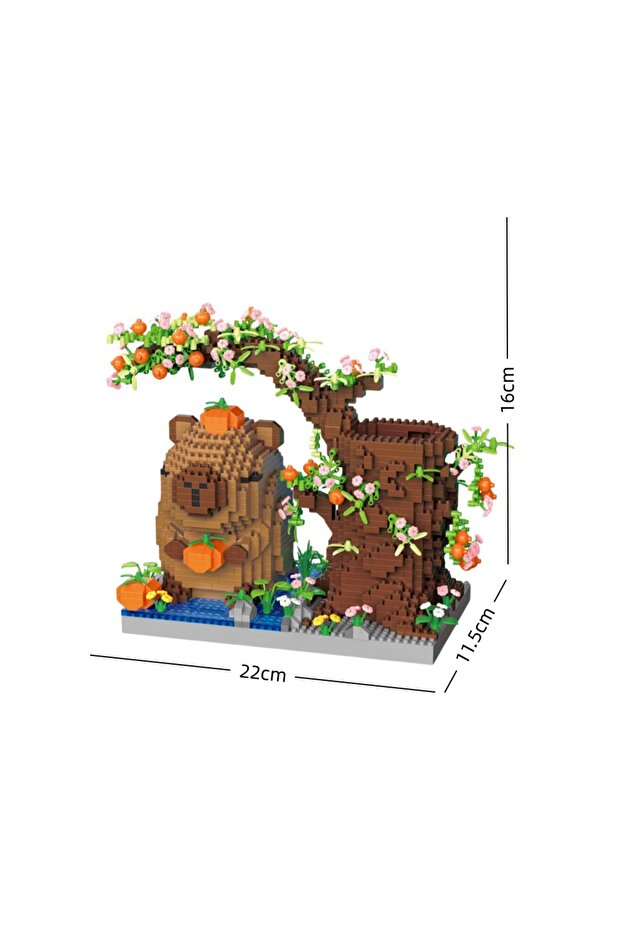 in bag Capibala Pen Holder KNEW BUILT DIY Capybara Pen Holder Micro Mini Building Block Toy-Perfect
