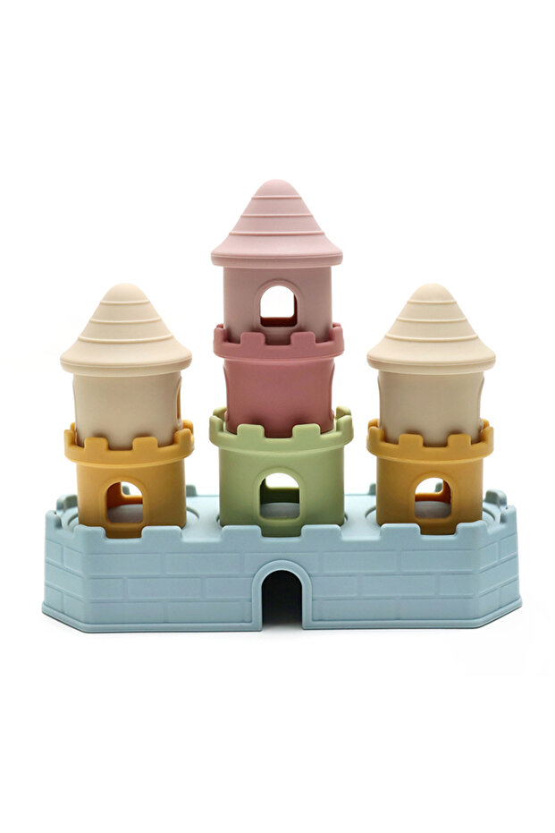 Castle 8pcs/set Baby Silicone Castle Stacking Toys Early Educational Montessori Building Blocks for