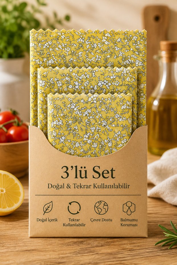 Natural Beeswax Storage Cloth Set of 3