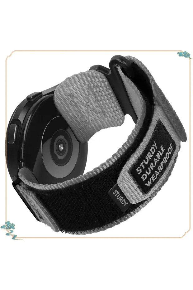 22MM L Grey 22mm 20mm Camouflage Nylon Strap for Samsung Galaxy Watch 7 6 5 4 40/44mm 6 Classic 4