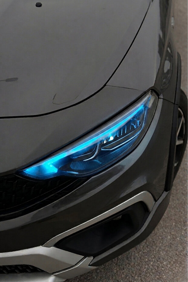 Fiat Egea Sedan and Egea Cross Compatible Headlight Film Sticker Headlight Design Sticker (Right and Left)