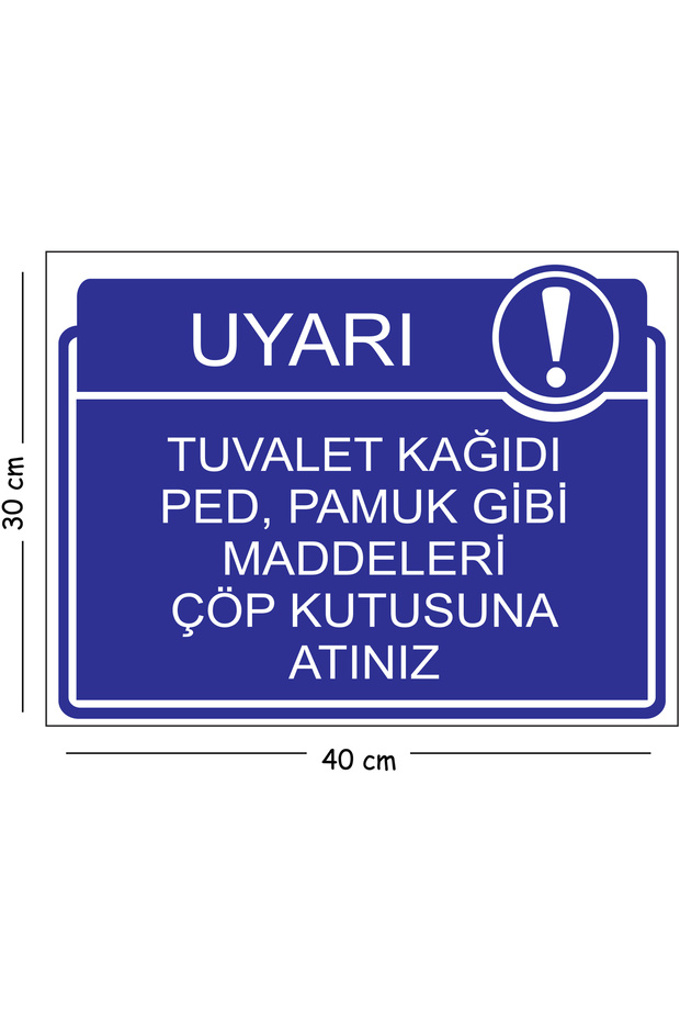 Metal Toilet Paper Pad Like Cotton Materials Put in the Trash Bin 30X40 cm A3 Warning Work Safety Levıng