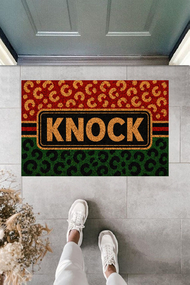 Modern Digital Printing Knock Written Door Mat 70X45 cm Door Mat