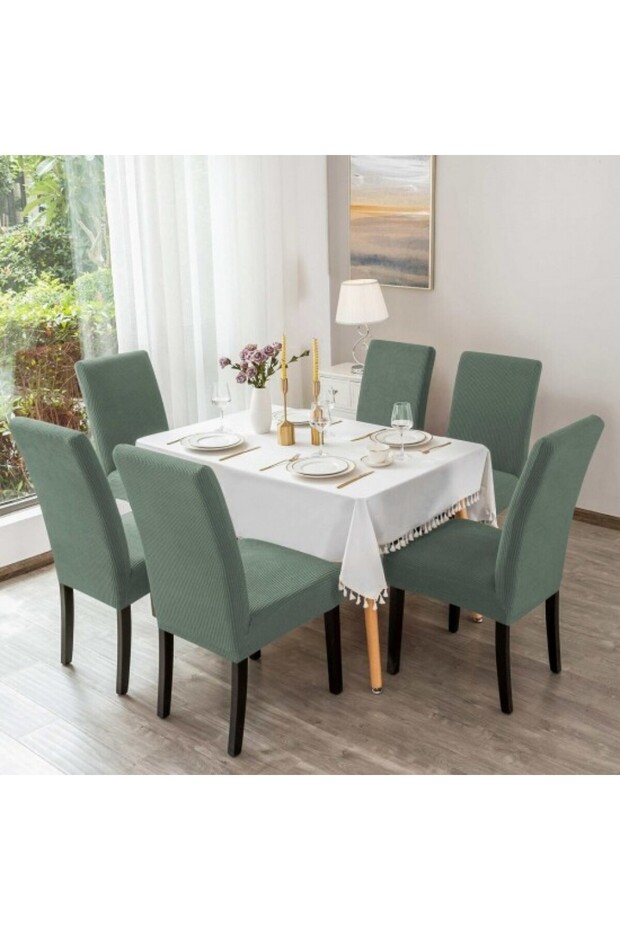 Set 6 huse elastice pentru scaun