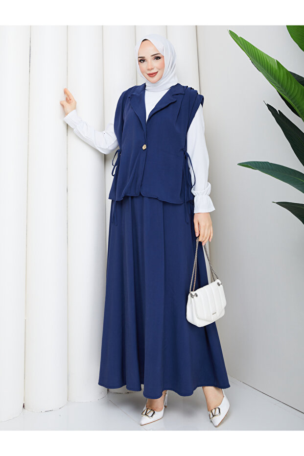 Women's Side-Tie Skirt Suit