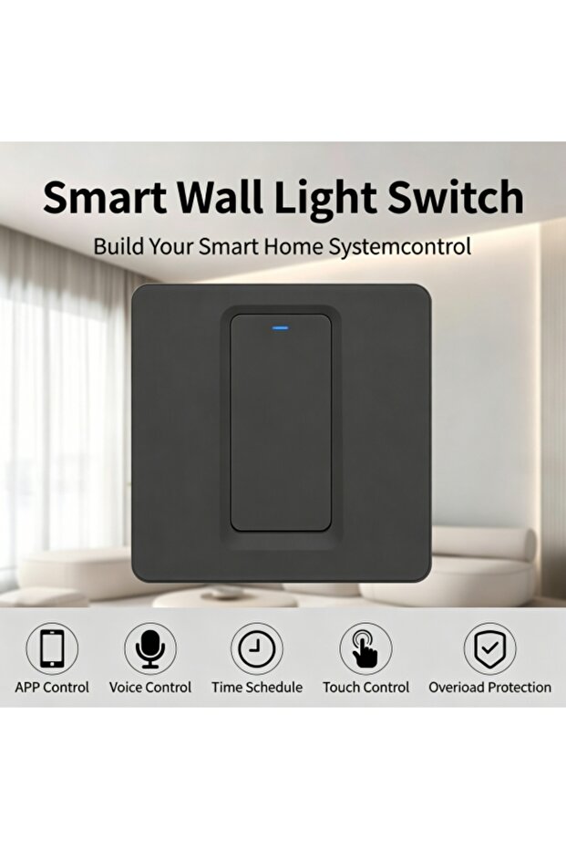 Wall Mounted Smart WiFi Switch, No Neutral Wire Needed, Alexa Voice Remote Control with Timer Function - 5
