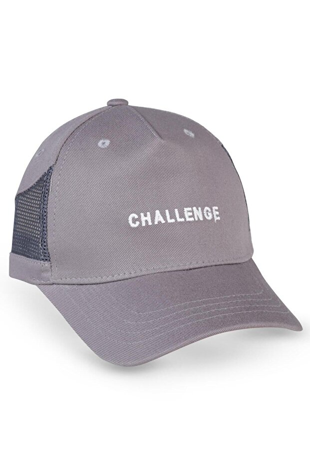 Challenge Embroidery 10-13 Years Old Children's Boys' Cap - Gray