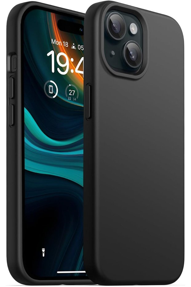 iPhone 14 Plus / 15 Plus Case Inside Velvet Outside Matte Screen and Camera Raised Flexible Silicone Cover