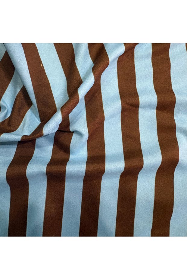 Maximalist Rengar Color Striped Fabric for Dress-Shirt-Child Clothing 100X140 cm Viscose and Polyester Content