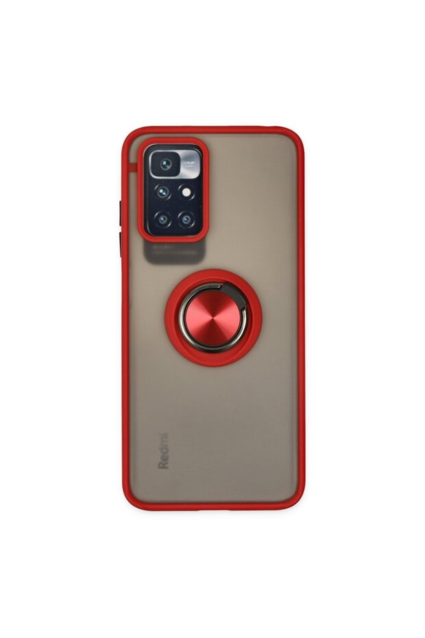 Xiaomi Redmi 10 Case with Camera Protection, Ring Holder, Magnetic Stand, Frosted Back Cover