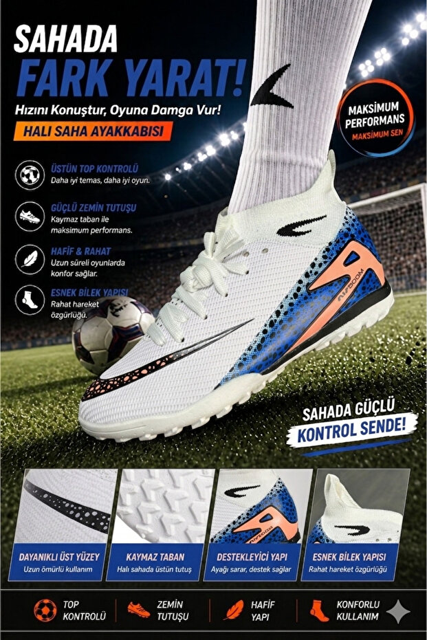 Air Superfly Semi-Professional Sock Soccer Turf Shoes