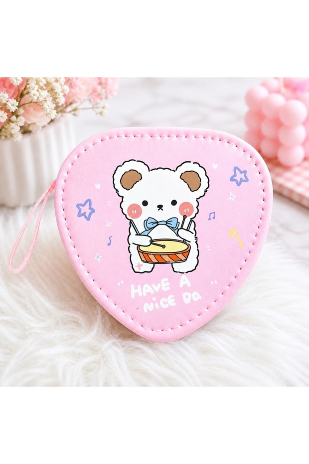 Heart Model Cute Figured Children's Wallet, Gift