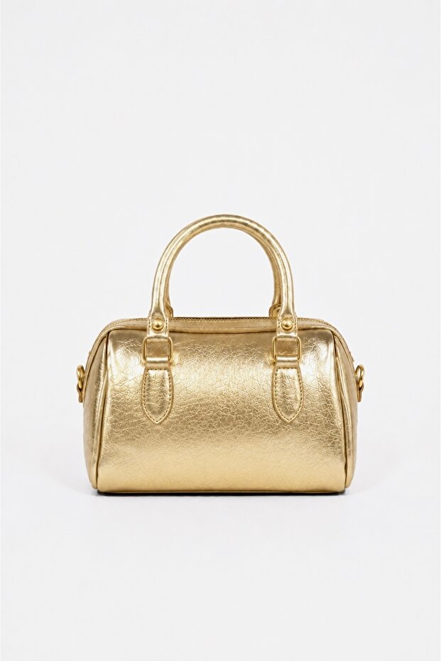 Women's Medium Size Cooch Hand and Shoulder Bag Gold Gold