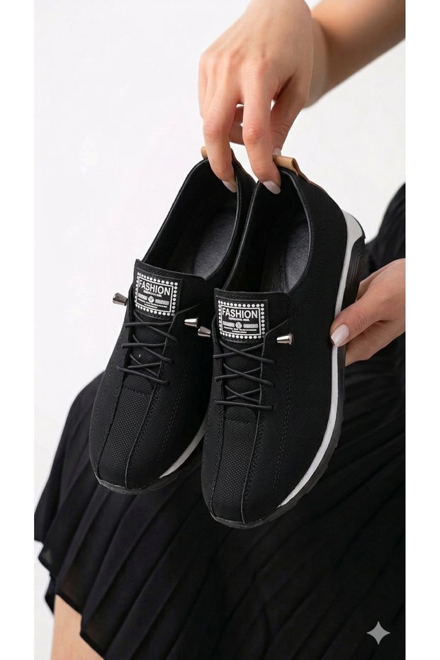 Bonjour 0722 Black Full Orthopedic Comfortable Daily Women's Shoes