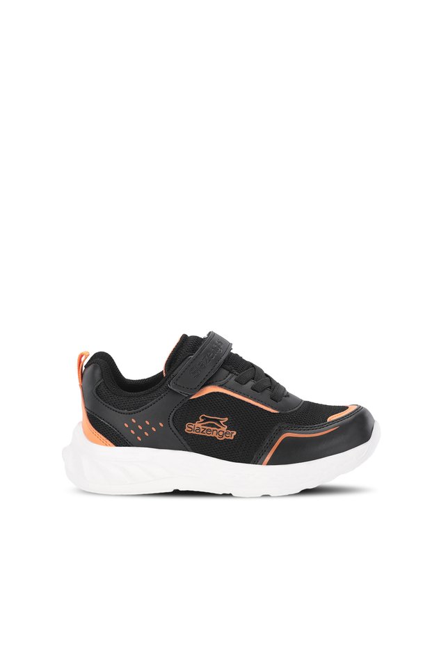 Pepe I Boys' Velcro Black / Orange Casual Sports Shoes