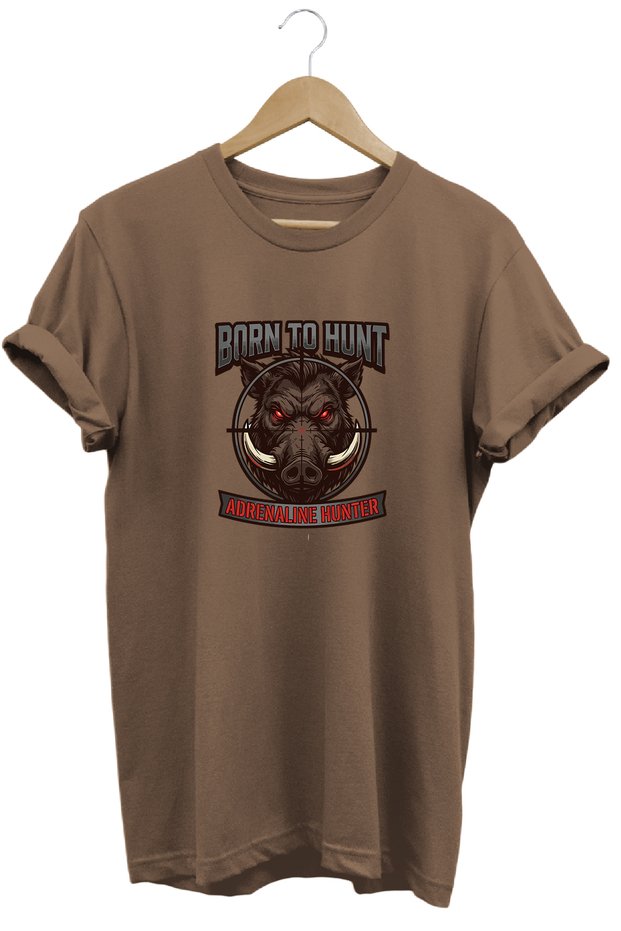 Unisex Wild Boar Target Printed Land and Shooting T-Shirt Outdoor
