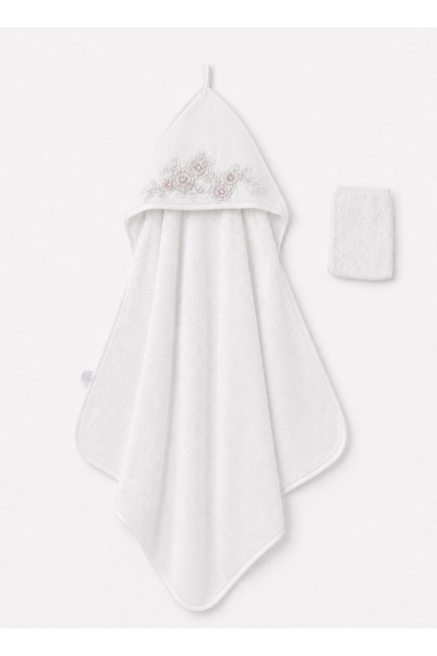 100% Cotton Hooded Baby Towel + Washcloth (90X90)