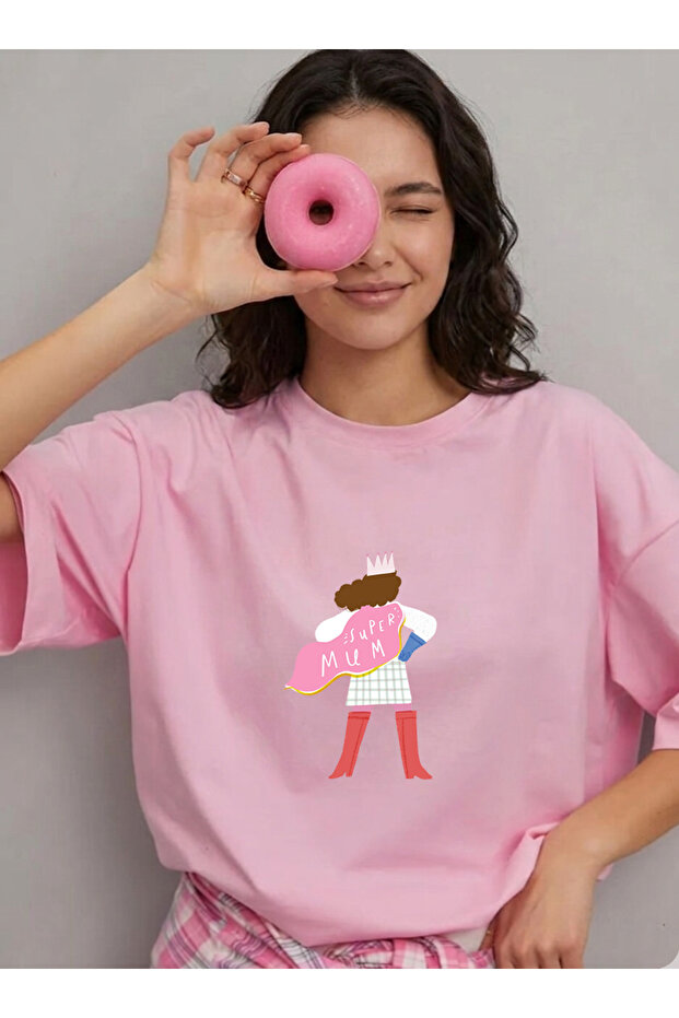 Oversize T-Shirt 100% Cotton Comfortable Fit Mother's Day Special Printed T-Shirt