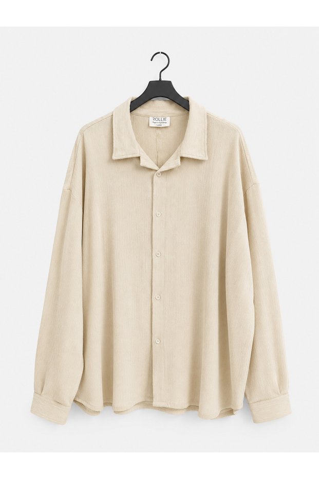 Men's Oversize Jacquard Patterned Long Sleeve Shirt