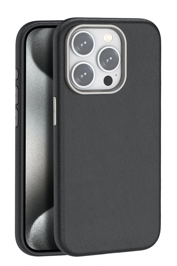 Ilkeshop iPhone 15 Pro Max Case Wonder Leather Magsafe Cover (190748) - Black