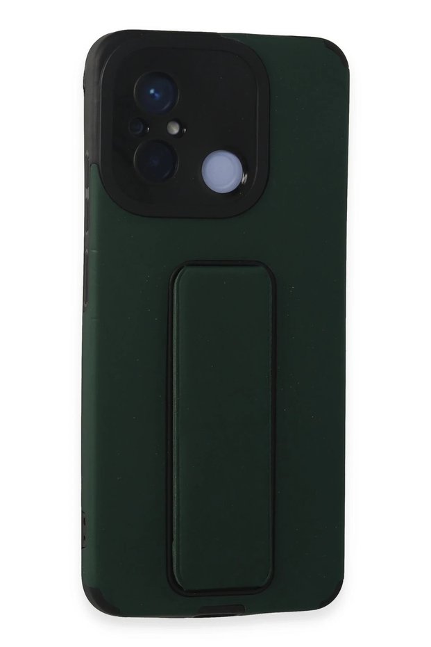 Ilkeshop New Redmi 12C Case with Mega Stand Silicone (140738) - Green