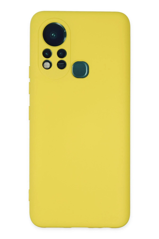 Ilkeshop New İnfinix Hot 11S Case Nano Inside Velvet Silicone (170938) - Yellow