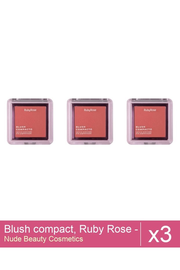 Set 3x Blush compact, Ruby Rose - BL 40, 7.3 g